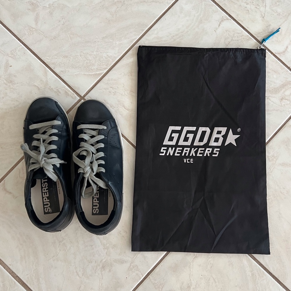 Golden Goose Black Perforated Superstars, size 35/5 star ⭐️ - Picture 2 of 12